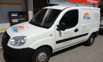 Werbewirksame Fahrzeugwerbung für GuT Sanitär aus Esslingen