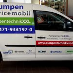 Die neue Fahrzeugbeschriftung für Pumpentechnik XXL aus Hechingen