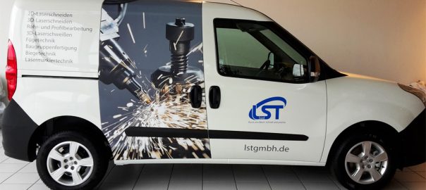 Fahrzeugbeschriftung für die Firma LST aus Schwäbisch Gmünd