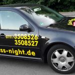 Fahrzeugbeschriftung für den Kunden Ess Night Pizza aus Esslingen
