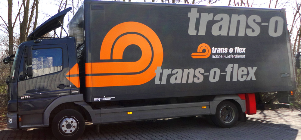 Kastenwagenbeschriftung für die Firma Trans-o-flex aus Ludwigsburg