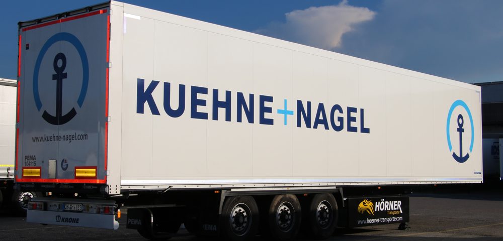 Aufliegerbeklebung für die Firma Kühne+Nagel aus Ludwigsburg
