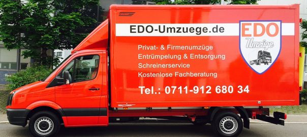 Lkw-Vollfolierung für den Kunden EDO Umzüge aus Stuttgart