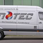 Transporterbeschriftung für Sanitärfirma SanTec aus Stuttgart